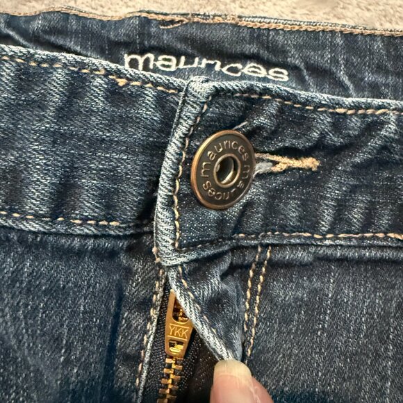 Maurices M Jeans Medium Wash Denim Shorts Size 9/10 7" Inseam Midi Stretch - Picture 5 of 8